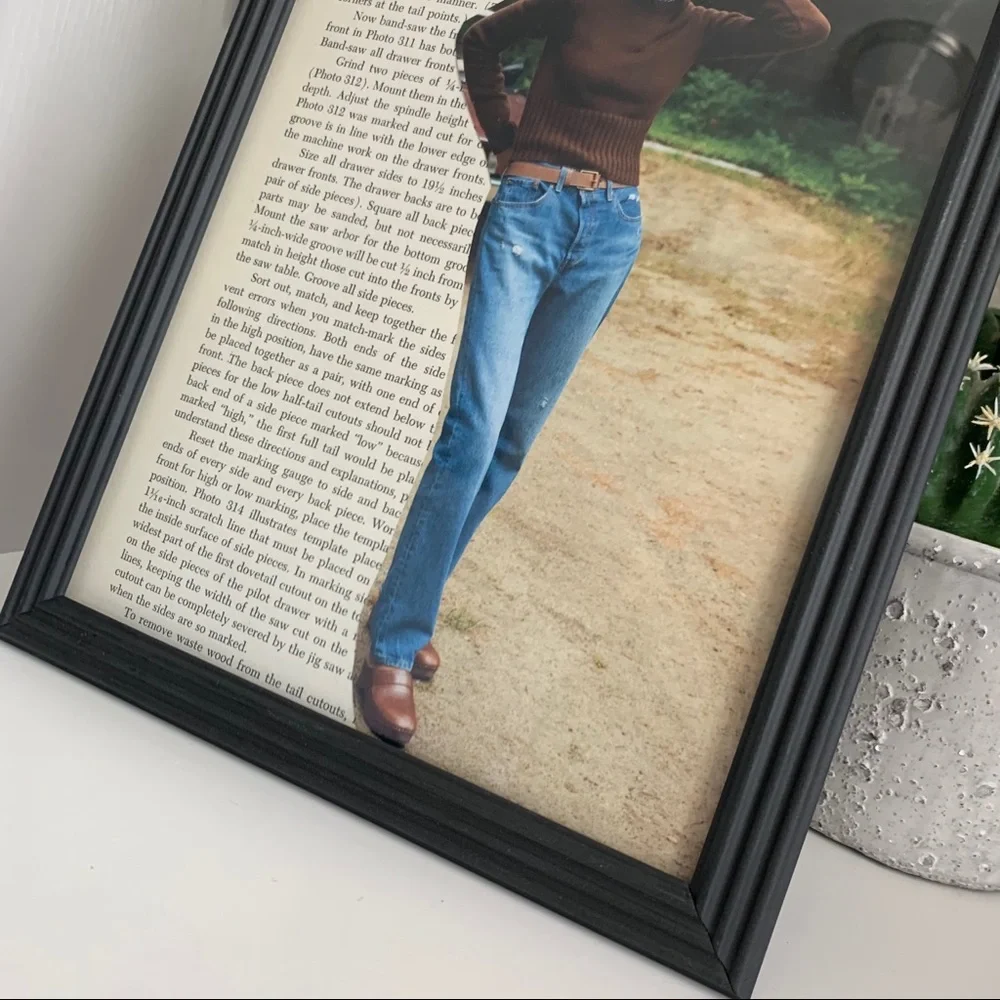 Ralph Lauren Vintage Style Collage Wall Art Classic‎ Denim Fashion Print